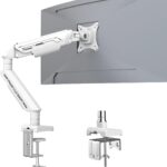 Fydeamer PC Monitor Arm for 17-35 inch Monitor up to 11kg, Adjustable Gas Spring Monitor Stand, Full Motion Computer Monitor Mount, LED/LCD Display Arm with VESA Pattern 75x75/100x100 Single Arm White thumbnail 1